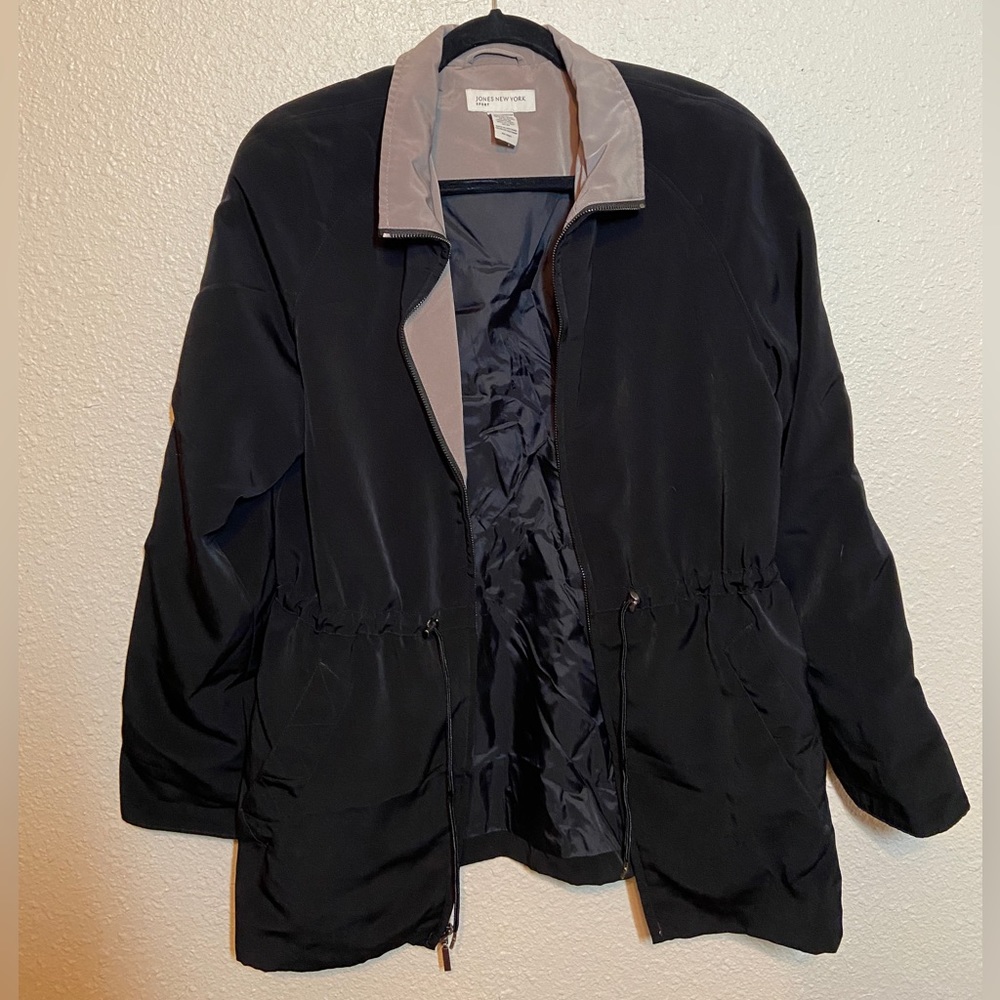Jones New York Black Coat Waist Tie